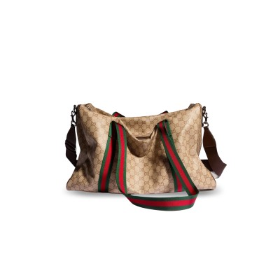 GUCCI MEDIUM DUFFLE BAG WITH WEB A00BC5 (47*30*27cm)